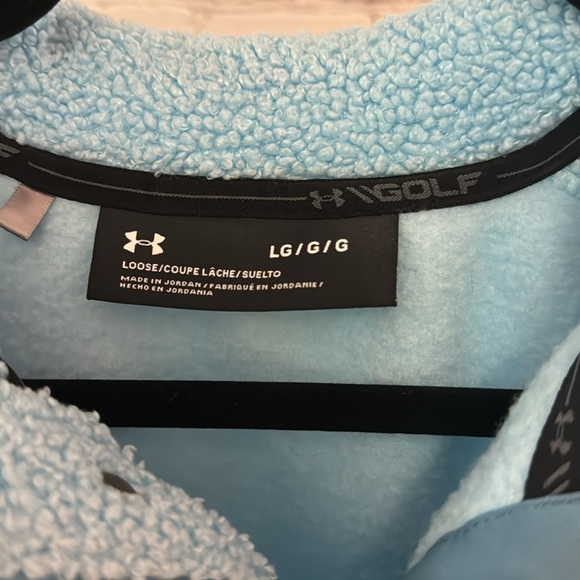 Under Armour Blue Sherpa Half Button Sweatshirt - Picture 3 of 6